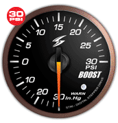 clear lens 30psi boost gauge
